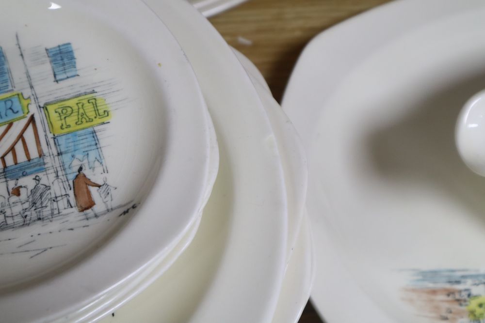 A Midwinter Riviera pattern part dinner service